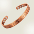 Bracelet de santé en cuivre avec pince, motif floral et 6 aimants