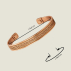Bracelet de santé en cuivre et laiton avec 2 aimants – 16,5 cm