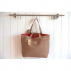 Sac panier en jute rustique doublé lin enduit géranium minipop