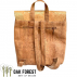Sac à dos artisanal en liège "Mon cartable doré" - Sac à dos Vegan