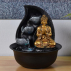 Fontaine d'Intérieur Déco Feng Shui Bouddha Praya avec Eclairage Led