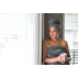  LUIN LIVING - Serviette pour cheveux GRANITE