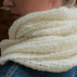Snood alpaga blanc - tricoté main