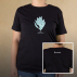 T-shirt mixte noir coton bio Monochrome Sauge - XL