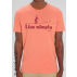 T-shirt bio LIVE SIMPLY slackline imprimé en France artisan vêtement équitable vegan fairwear