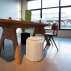 Tabouret pliable 42 cm blanc