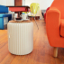 Tabouret pliable 42 cm blanc