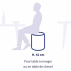Tabouret pliable 42 cm Rose Montmartre