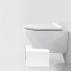 Tabouret de toilette en bois blanc
