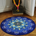 Tapis de yoga rond postures & méditation