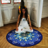 Tapis de yoga rond postures & méditation