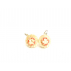 Tourbillons roses boucles d'oreilles artisanales en boutons anciens