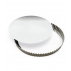 Tourtière ronde cannelée en fer blanc avec fond amovible