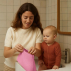 Trousse de Toilette en Coton Bio Rose