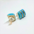Boucles d'oreilles berlingots bleu turquoise