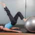 Ballon d'exercice pour yoga, gym ou pilates diamètre 55cm argent