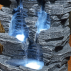 Fontaine d'intérieur Grand Canyon effet roche et éclairage Led