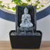 Fontaine Bouddha Nirvana idée déco zen avec éclairage Led
