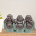 Statuette les trois Bouddhas Rieur de la sagesse porte bonheur