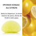 Eponge Konjac visage 100% naturelle citron vrac zéro emballage