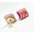 Boucles d'oreilles berlingots parme et doré