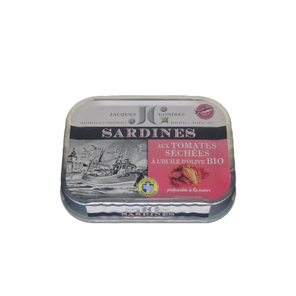 Sardines aux tomates séchées à l'huile d'olive 115g  Jacques Gonidec