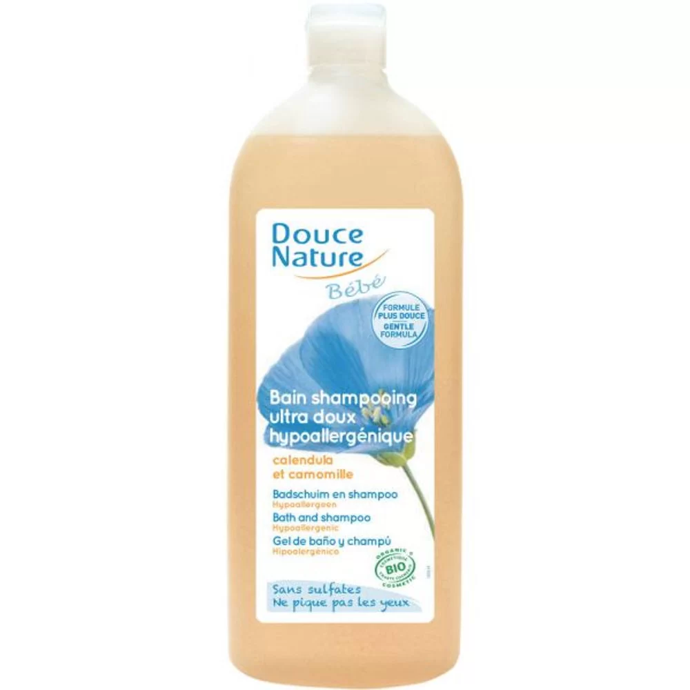 Bain shampooing ultra doux sans sulfates, hypoallergénique
