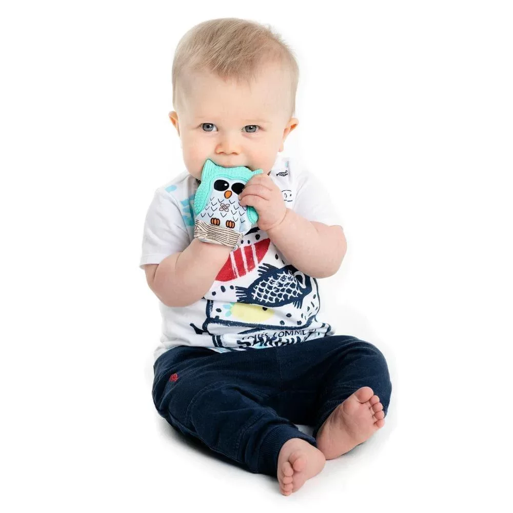 PURE mitt Mitaine de dentition pour bébé de 3 à 12 mois turquoise Pur Noisetier