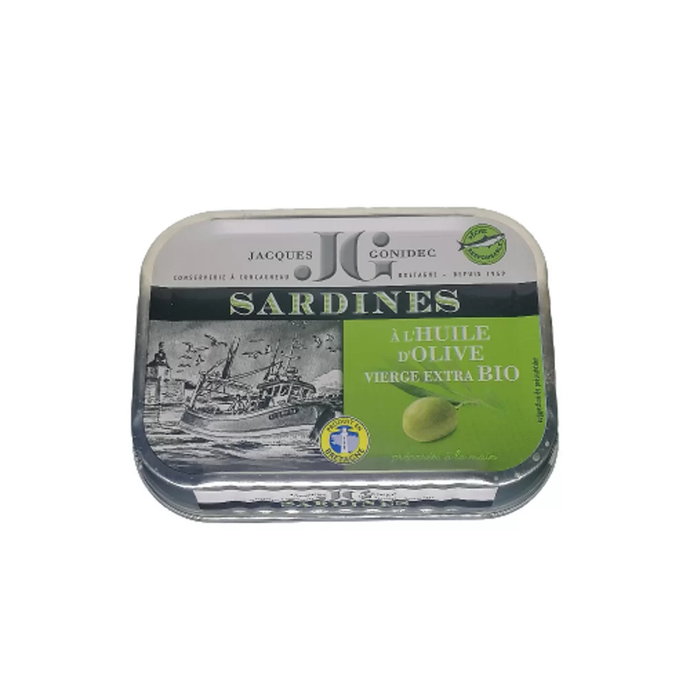 Sardines à l'huile d'olive 115g Jacques Gonidec