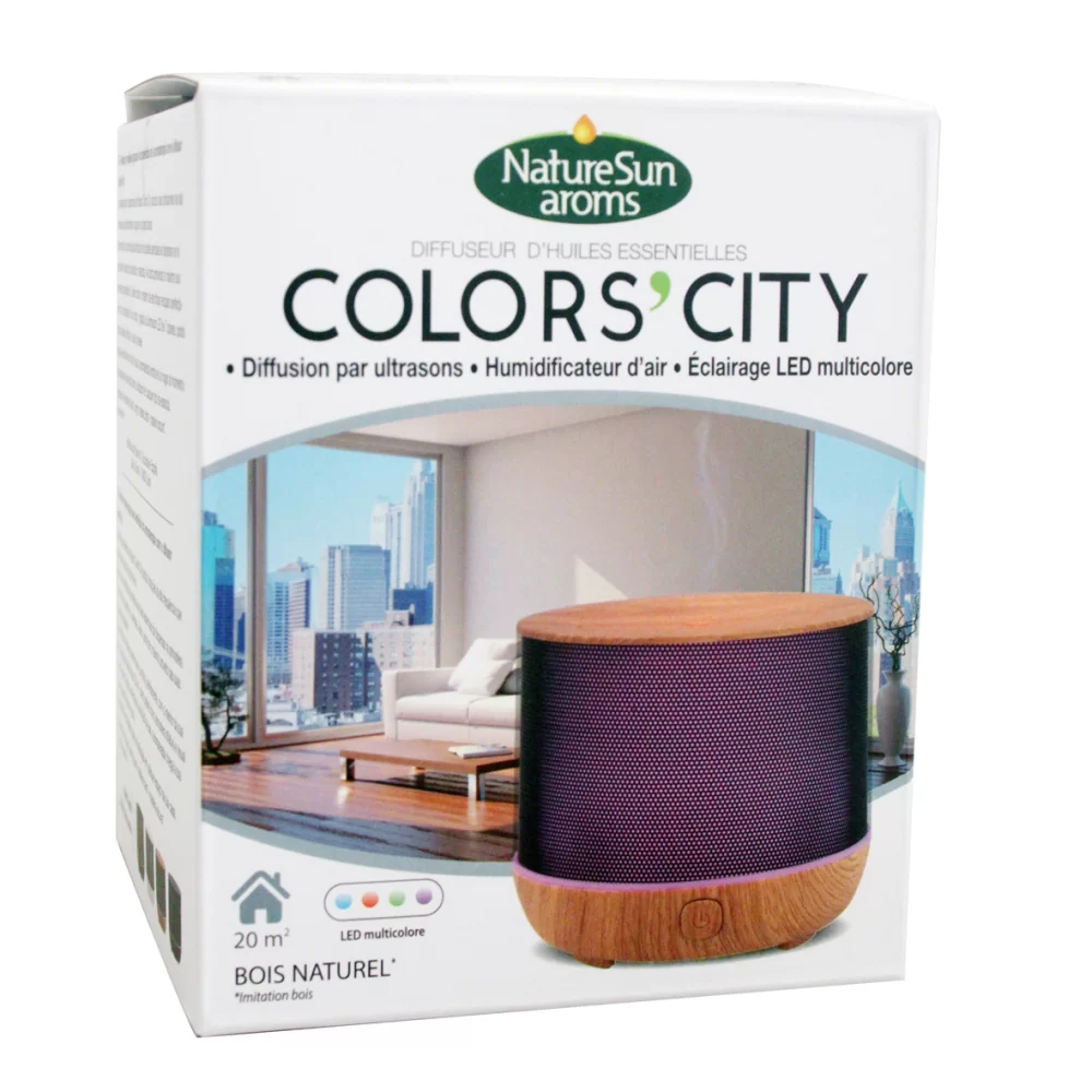 Diffuseur ultrasons color city bois clair NatureSun aroms