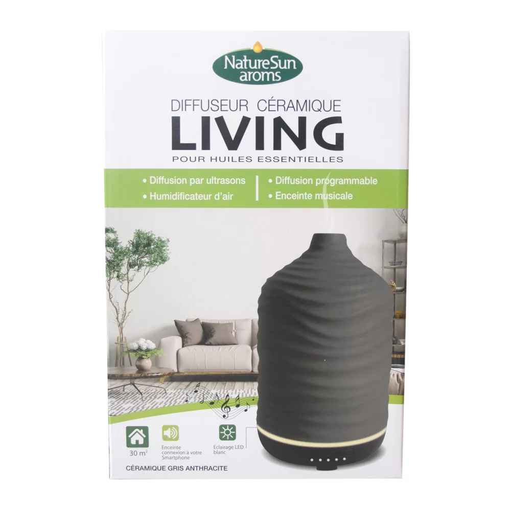 Diffuseur ultrasons living gris anthracite NatureSun aroms