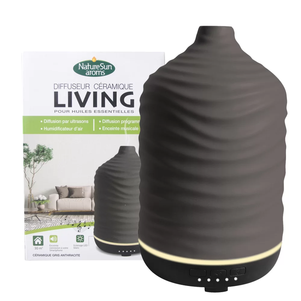 Diffuseur ultrasons living gris anthracite NatureSun aroms