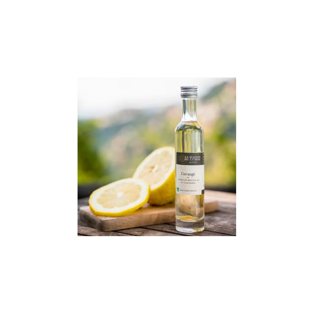 L'Arrangé au Citron de Menton et gingembre 10cl La maison du citron BIO