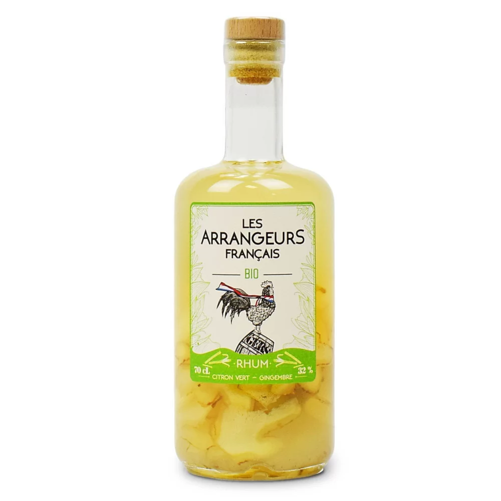 Rhum arrangé citron vert gingembre 70cl Les Arrangeurs Français BIO