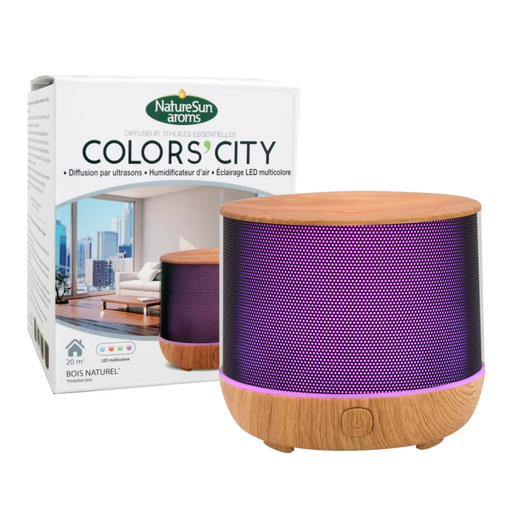 Diffuseur ultrasons color city bois clair NatureSun aroms