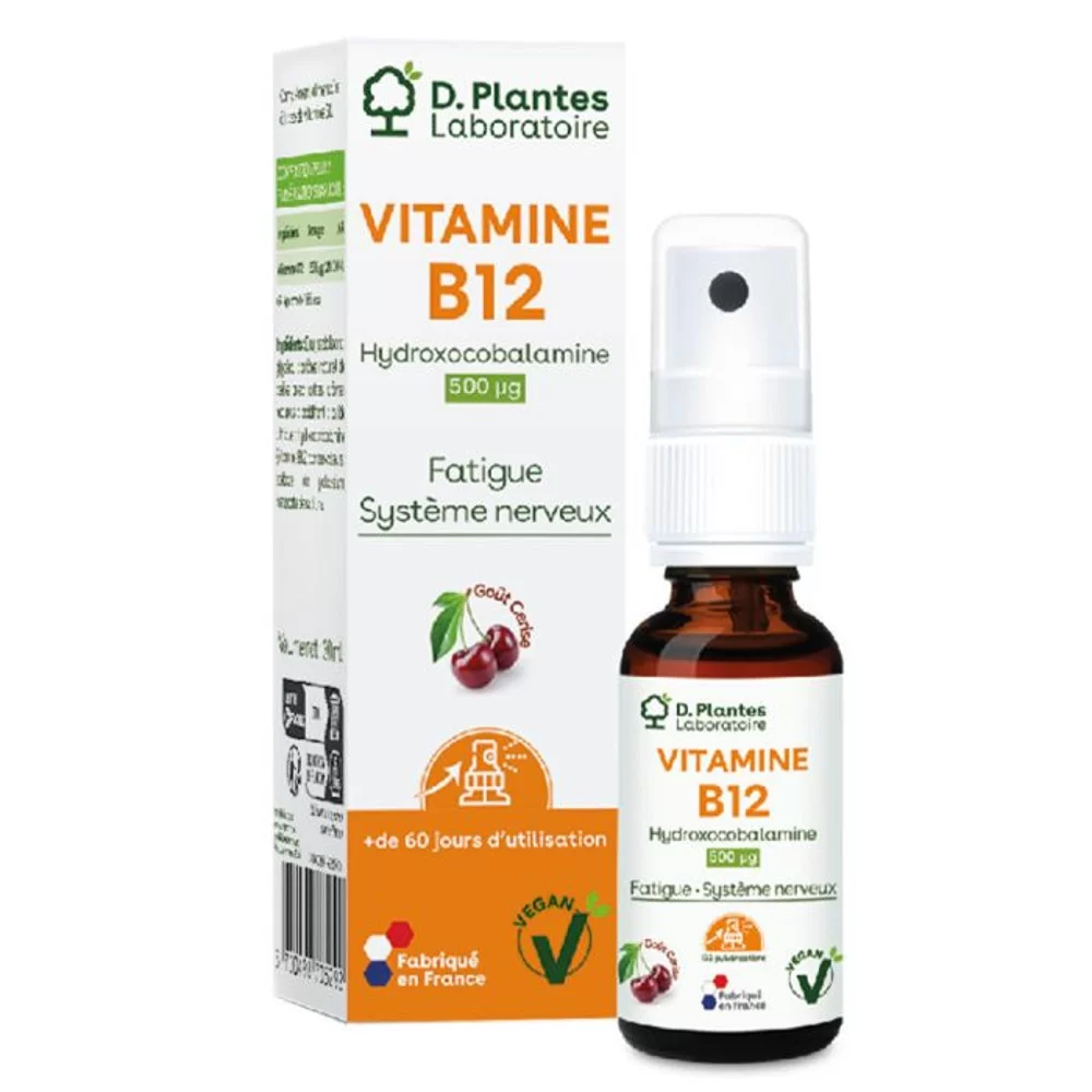 Vitamine B12 en spray goût cerise 20ml D.Plantes VEGAN