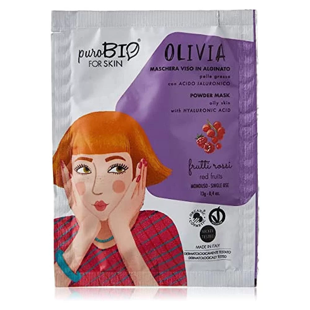Olivia masque peel-off au fruit rouge pour peau grasses 13g PuroBio