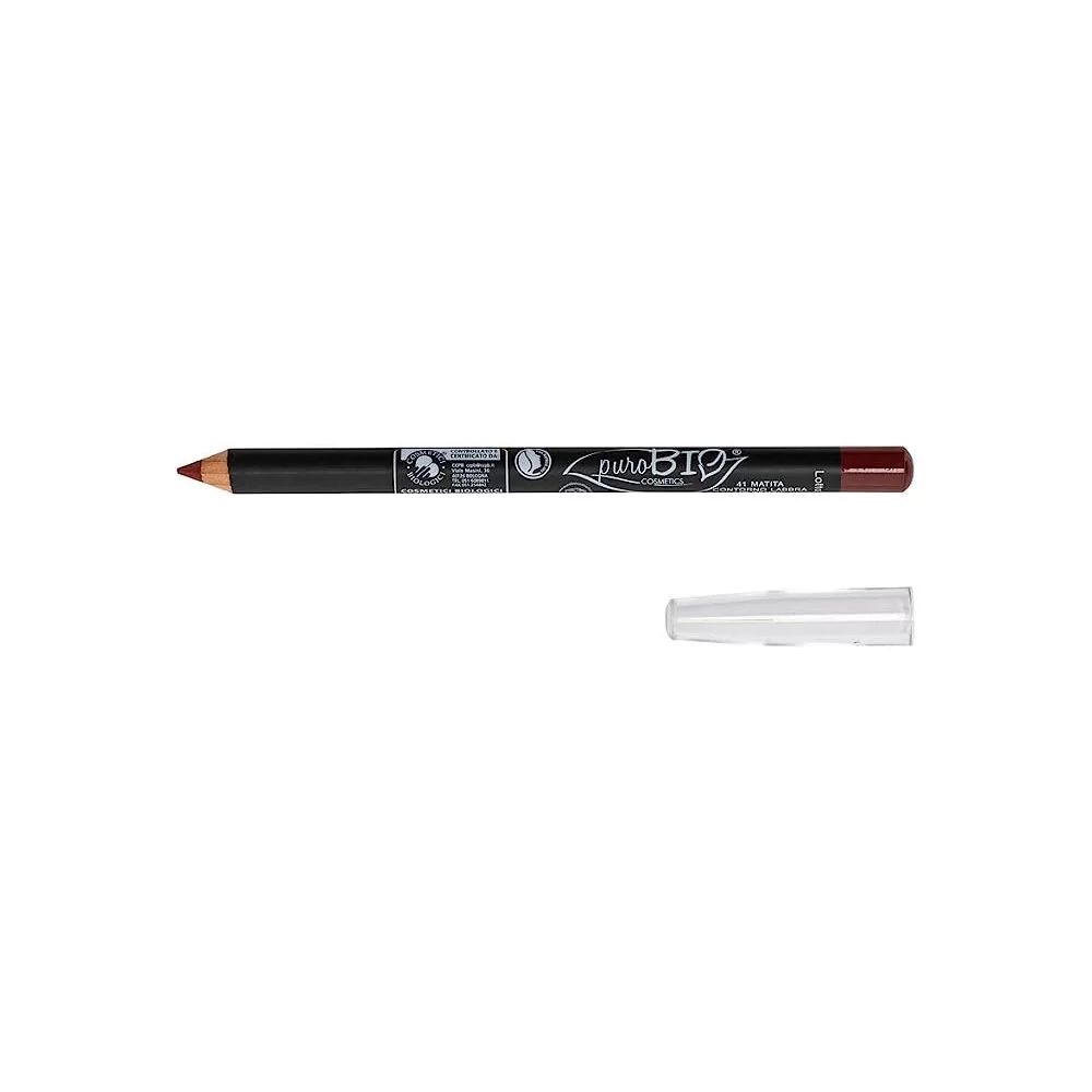 Crayon à lèvres fin- PuroBio Cosmetics 41- Rouge pourpre