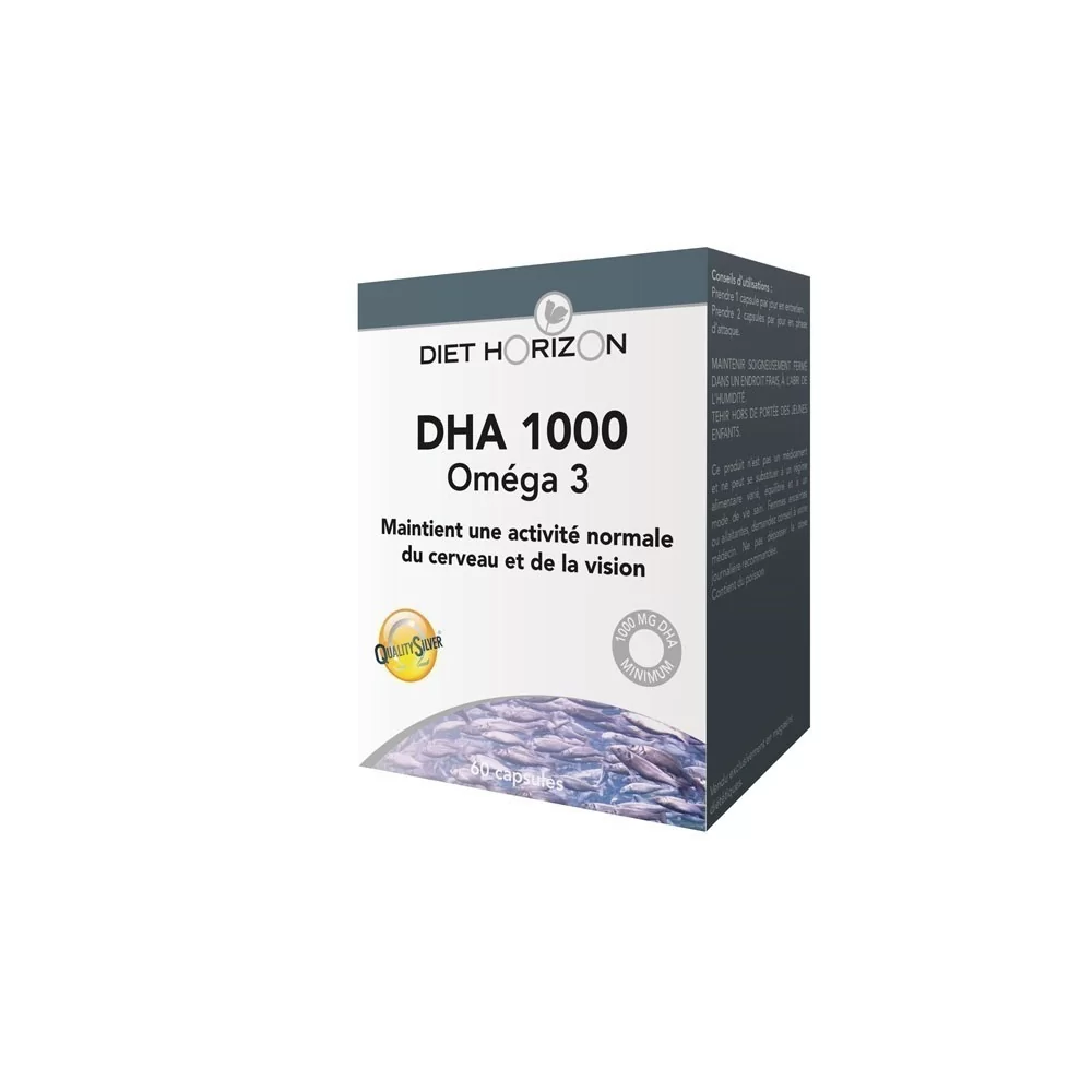 DHA 1000 oméga 3 60 capsules Diet Horizon