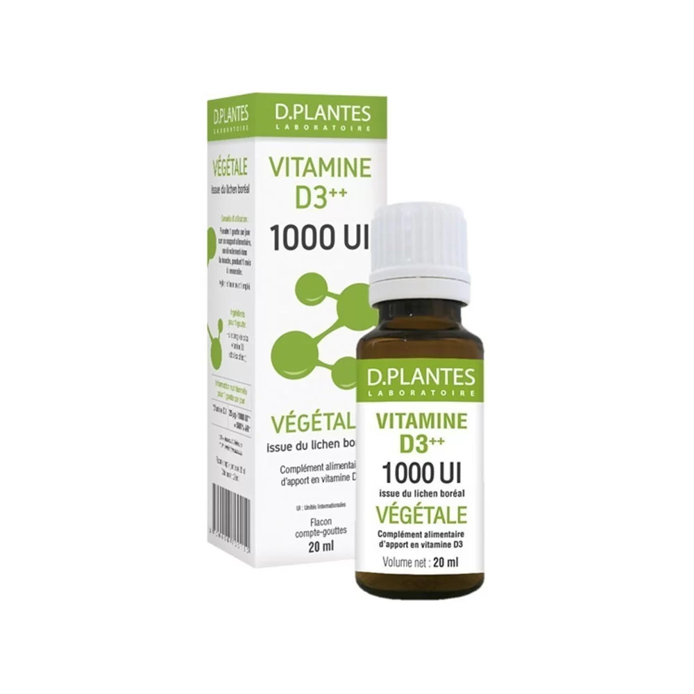 Vitamine D3++ 1000UI Végétale - 20ml - D.plantes