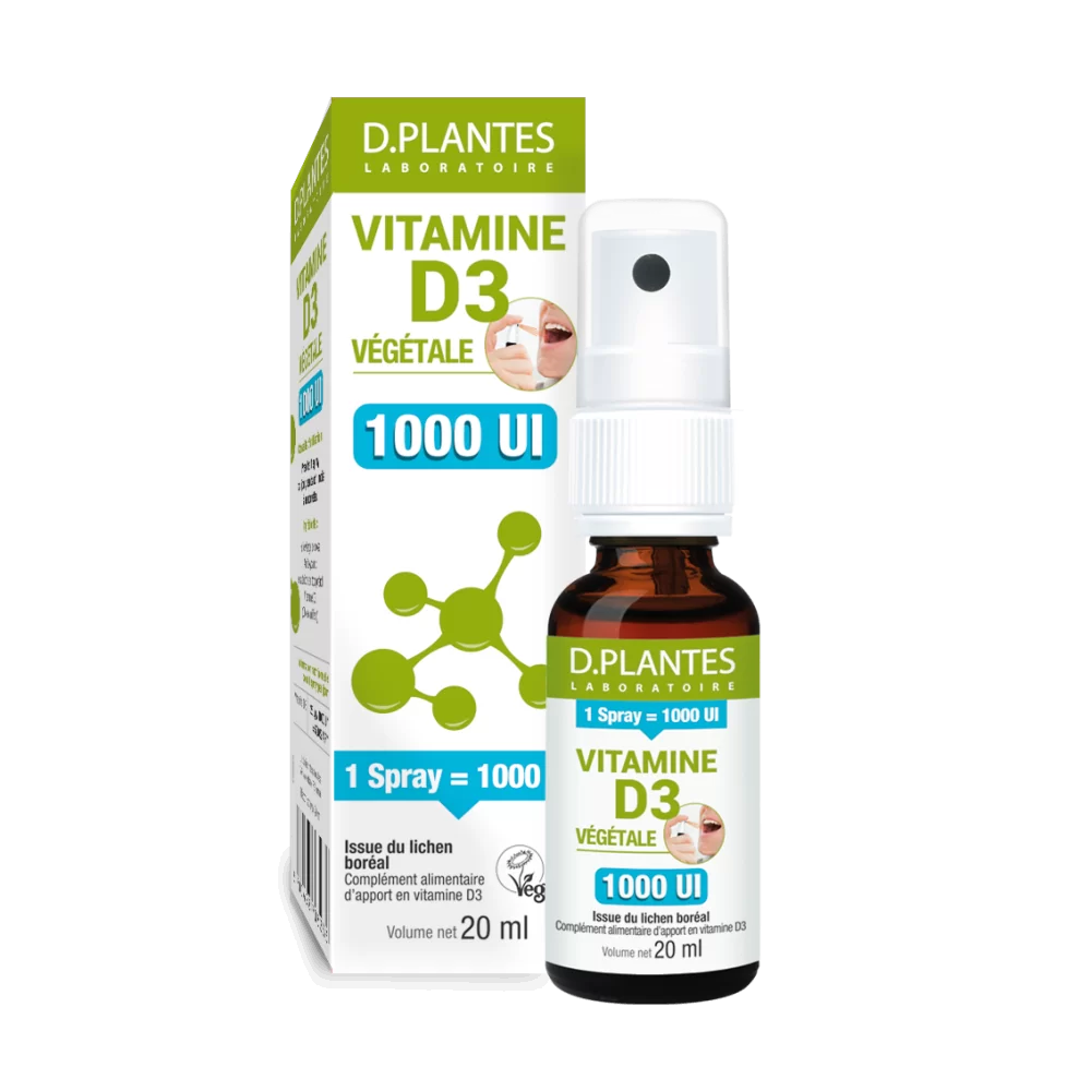 Vitamine D3 végétale 1000 UI spray 20 ml D. Plantes Laboratoire