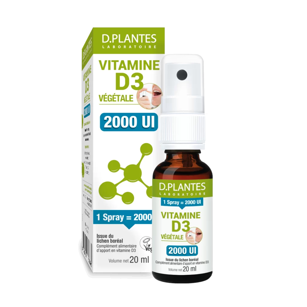 Vitamine D3 végétale 2000UI spray 20ml D. Plantes Laboratoire