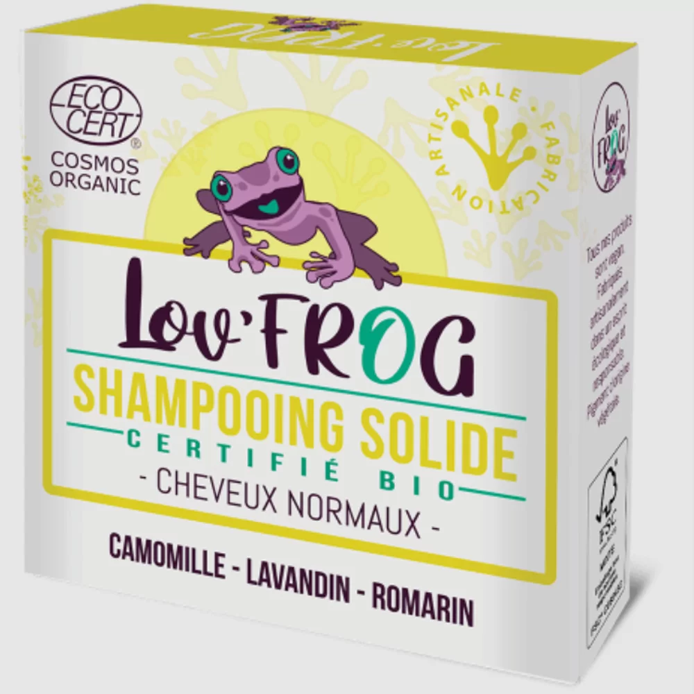 Shampooing Solide Cheveux normaux Bio Lov'Frog 50gr
