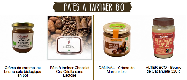 Pâte à tartiner bio